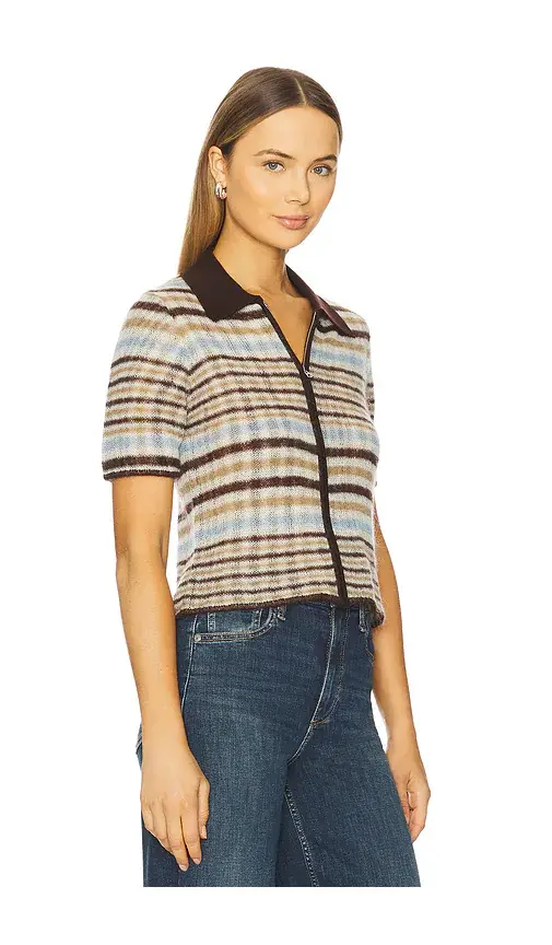 rag & bone Leva Short Sleeve Zip Polo Sweater | Thumbnail 2 rag & bone Leva Short Sleeve Zip Polo Sweater | Thumbnail 2