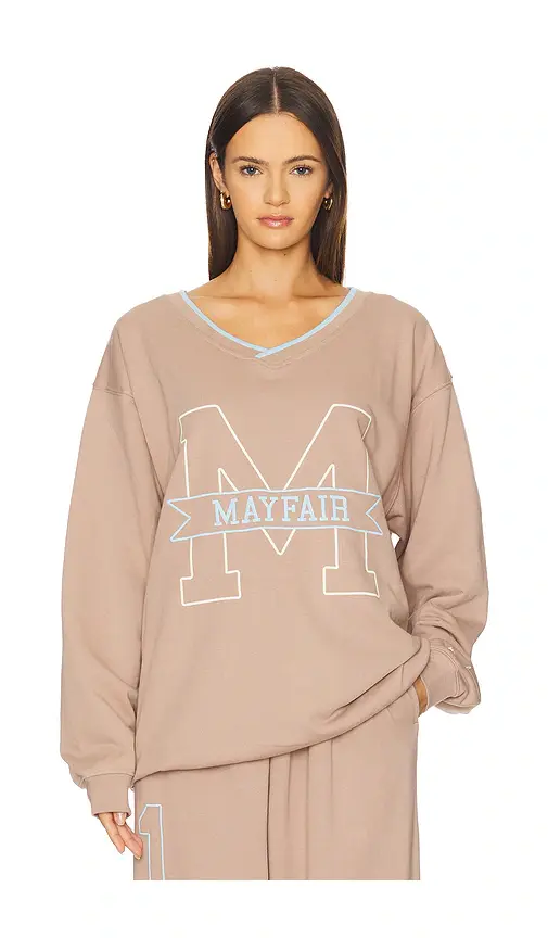 The Mayfair Group Mayfair Angels V Neck Sweatshirt | Image 1 The Mayfair Group Mayfair Angels V Neck Sweatshirt | Image 1