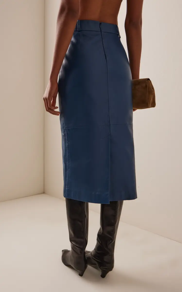 The Frankie Shop Taney Leather Midi Skirt | Thumbnail 4 The Frankie Shop Taney Leather Midi Skirt | Thumbnail 4
