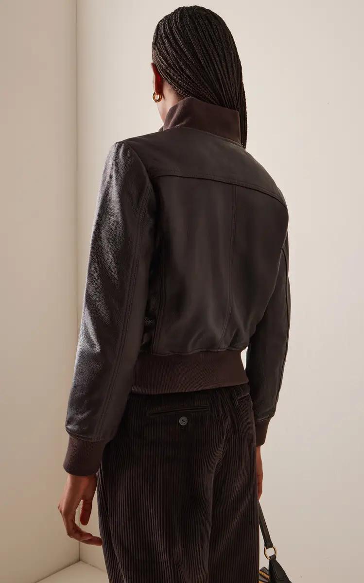 The Frankie Shop Tobias Leather Jacket | Thumbnail 4
