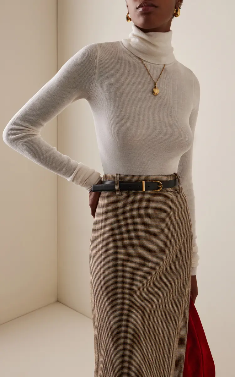 The Frankie Shop Utica Wool-Silk Turtleneck Sweater | Thumbnail 3 The Frankie Shop Utica Wool-Silk Turtleneck Sweater | Thumbnail 3