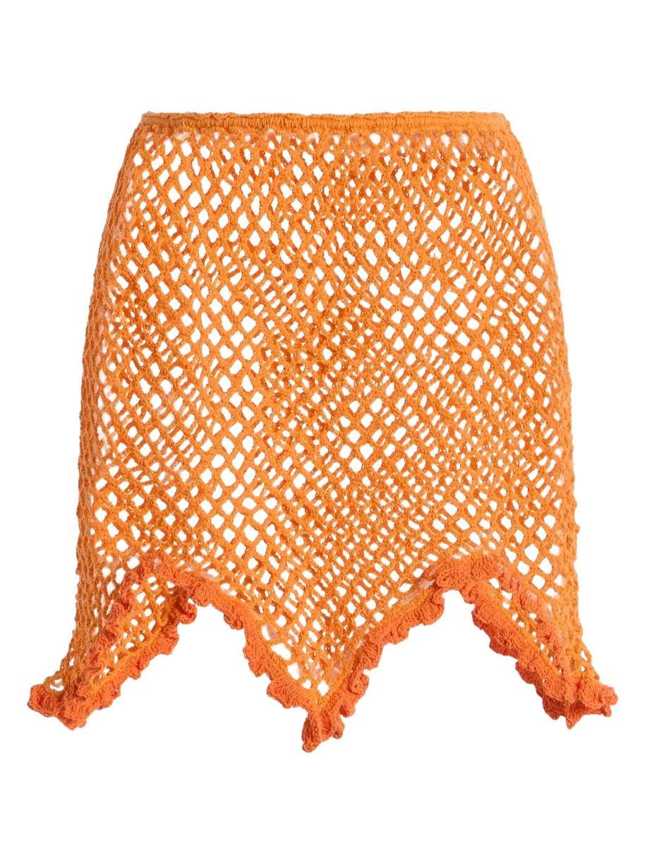 Akoia Swim Exclusive Crocheted Cotton Mini Skirt