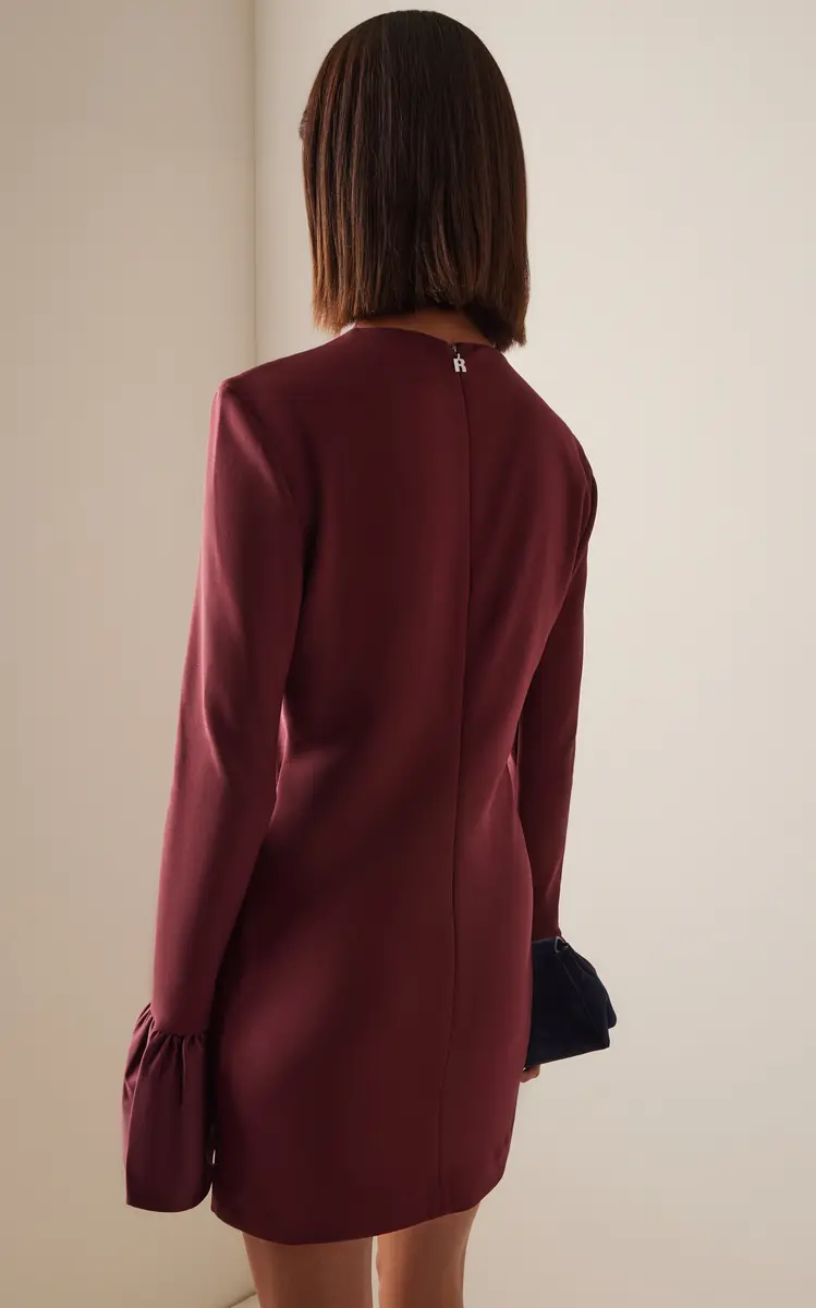 ROTATE Satin-Trimmed Crepe Mini Dress | Thumbnail 4