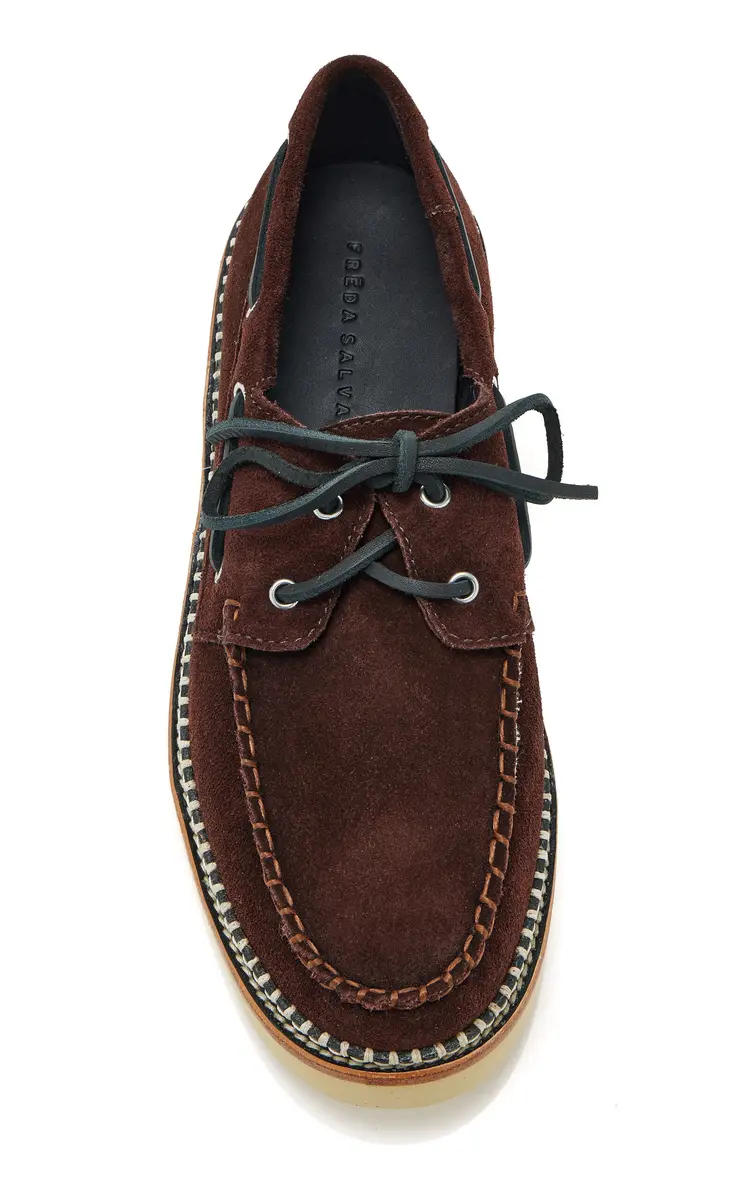 FRĒDA SALVADOR Collins Suede Boat Shoes | Thumbnail 3