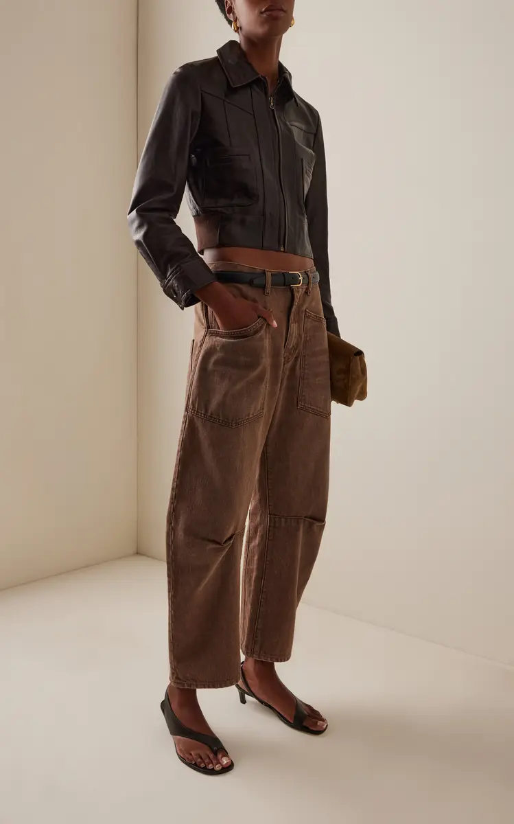 NILI LOTAN Shon Rigid Mid-Rise Barrel-Leg Jeans | Thumbnail 2 NILI LOTAN Shon Rigid Mid-Rise Barrel-Leg Jeans | Thumbnail 2