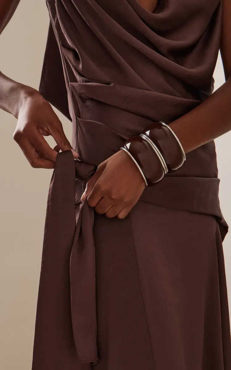 ben-amun Exclusive Set Of 2 Silver-Tone Resin Bangles | Thumbnail 3 ben-amun Exclusive Set Of 2 Silver-Tone Resin Bangles | Thumbnail 3