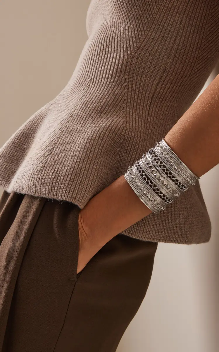 ben-amun Exclusive Silver-Tone Cuff | Thumbnail 2 ben-amun Exclusive Silver-Tone Cuff | Thumbnail 2