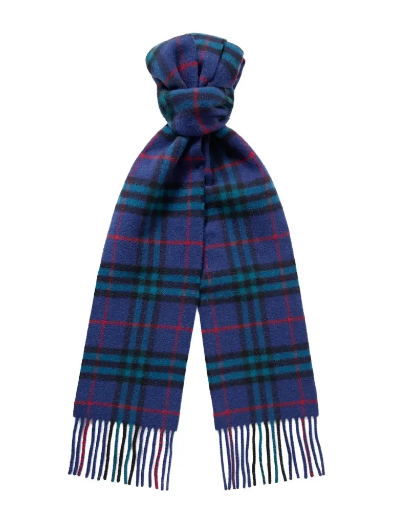 Burberry Fringed Checked Cashmere Scarf - Men | Image 1 Burberry Fringed Checked Cashmere Scarf - Men | Image 1