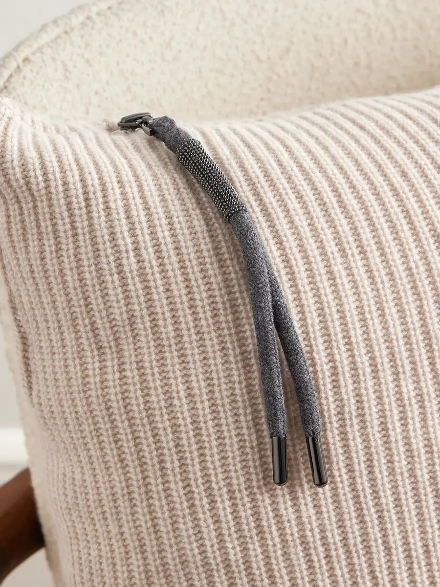 Brunello Cucinelli Bead-Embellished Ribbed Cashmere Cushion - Men | Thumbnail 3