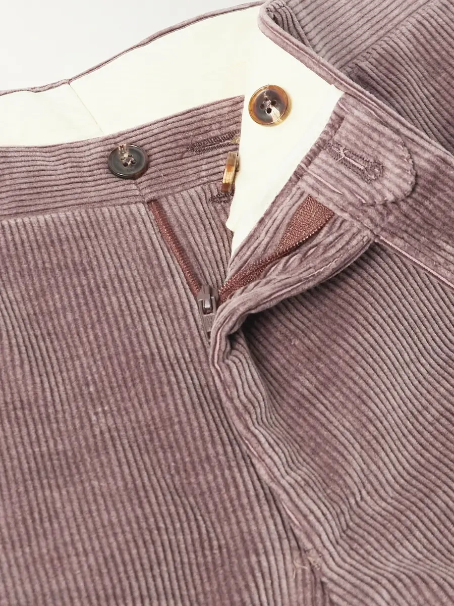 Canali Tapered Cotton-Blend Corduroy Trousers - Men | Thumbnail 6