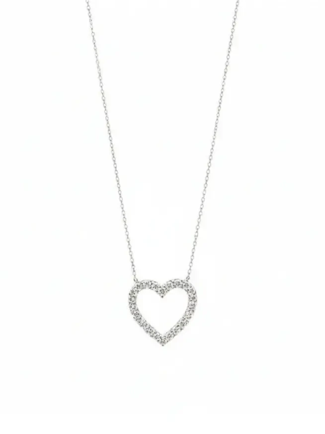 0.50ct Diamond 14K Gold Heart Necklace