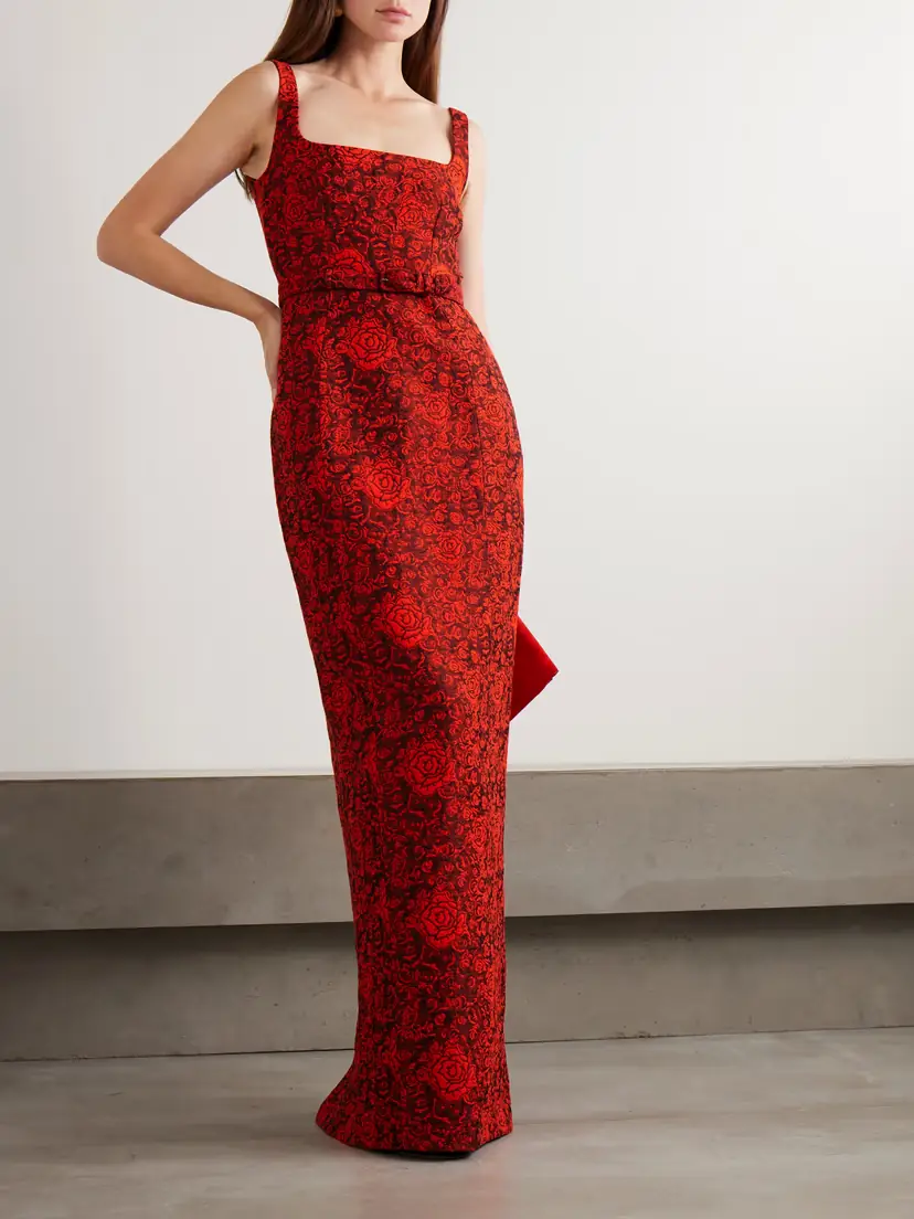 Saloni Bora Belted Brocade Gown | Thumbnail 2