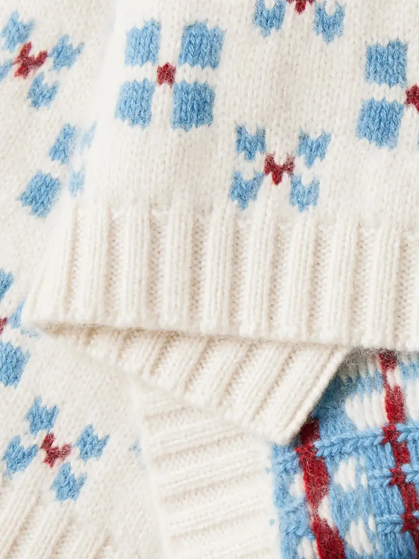 Calle Del Mar Winter Hooded Fair Isle Cashmere Scarf | Thumbnail 3 Calle Del Mar Winter Hooded Fair Isle Cashmere Scarf | Thumbnail 3