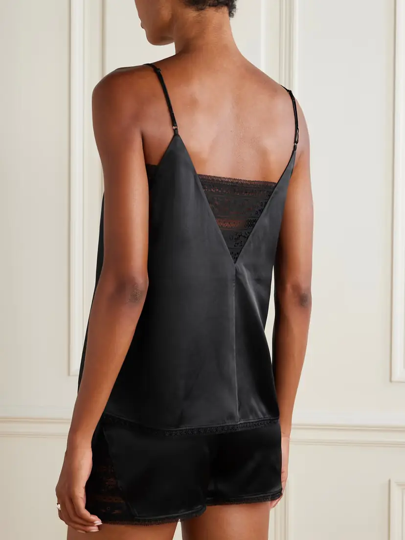 Eres Pensée Lace-trimmed Silk-satin Camisole | Thumbnail 3