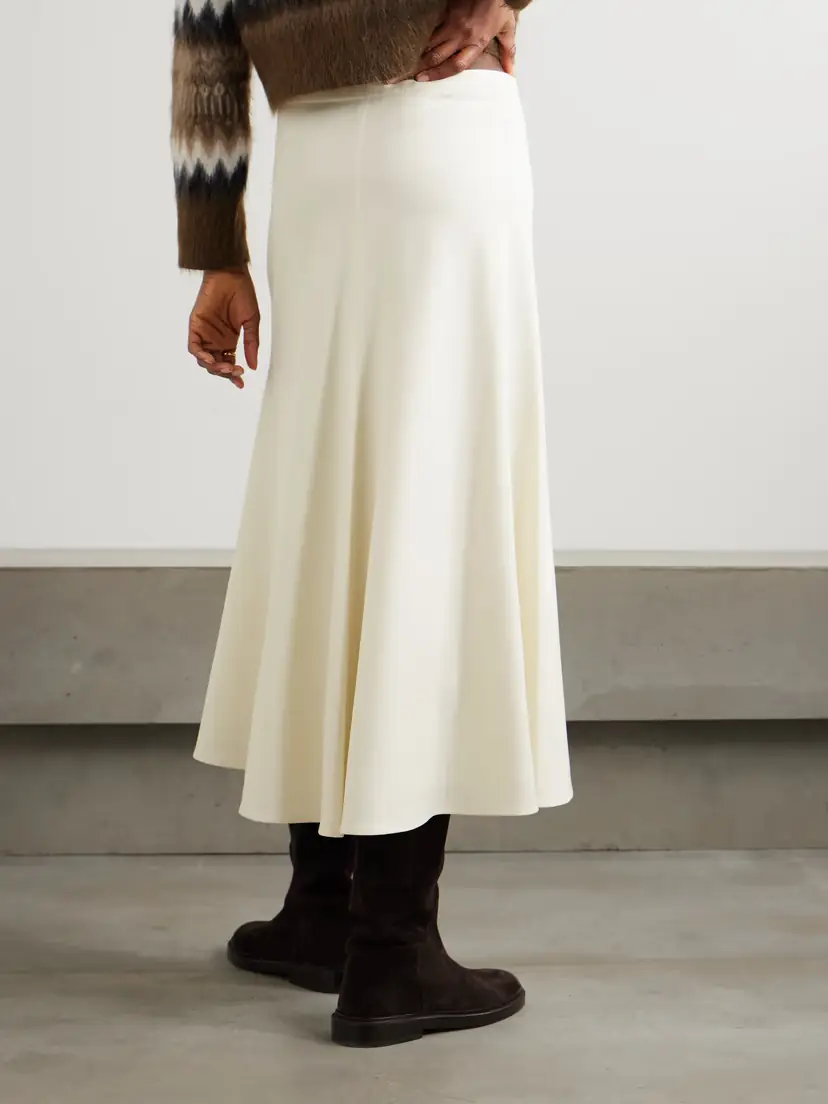Brunello Cucinelli Gathered Wool-blend Midi Skirt | Thumbnail 4 Brunello Cucinelli Gathered Wool-blend Midi Skirt | Thumbnail 4
