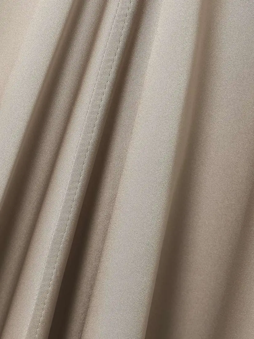 Brunello Cucinelli Gathered Silk-satin Midi Skirt | Thumbnail 4