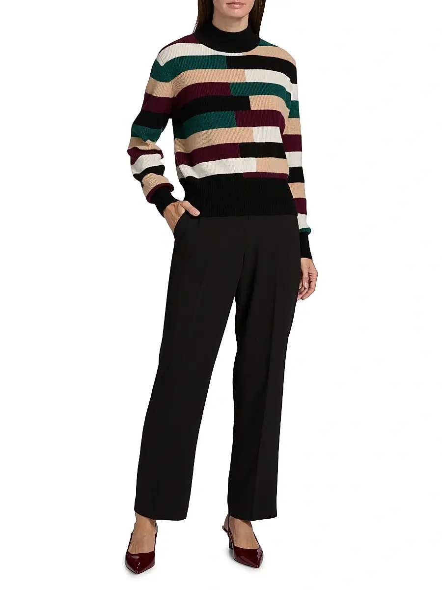Elie Tahari Women's Phoenix Colorblocked Cashmere Sweater | Thumbnail 2