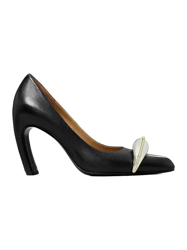 Women's Pierced XL 90MM Leather Pumps