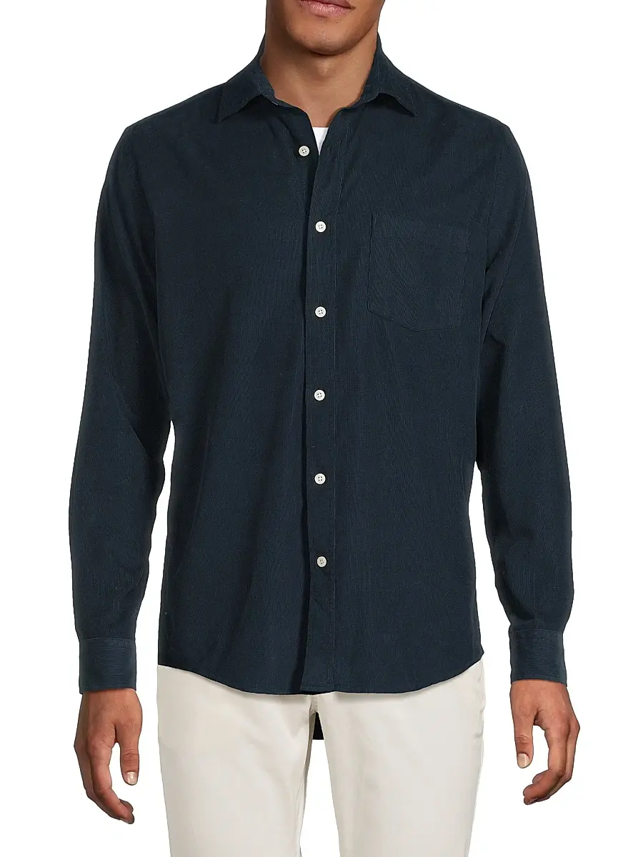 Onia Men's Corduroy Long-Sleeve Button-Front Shirt | Thumbnail 3 Onia Men's Corduroy Long-Sleeve Button-Front Shirt | Thumbnail 3