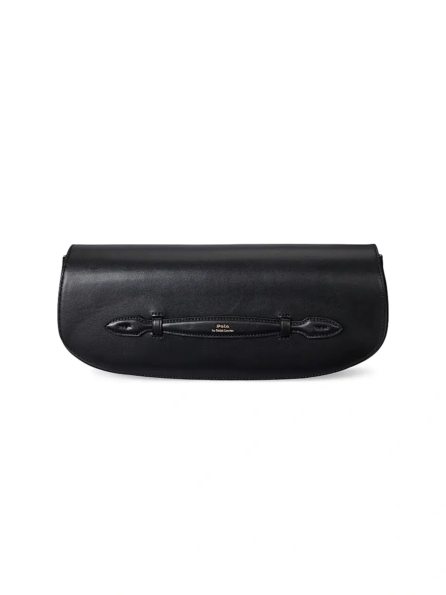 Polo Ralph Lauren Women's Leather Clutch - Black | Image 1 Polo Ralph Lauren Women's Leather Clutch - Black | Image 1