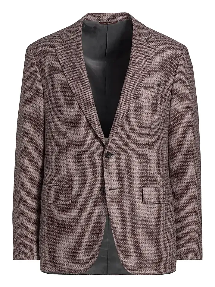 Canali Men's Kei Trim-Fit Stepweave Wool Sport Coat