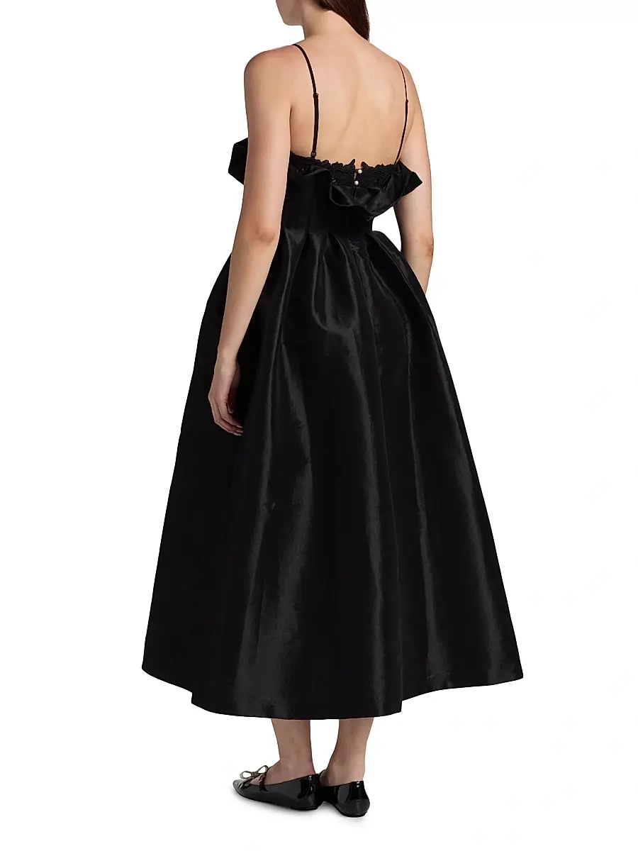 Kika Vargas Women's Theresa Taffeta Lace Cocktail Dress | Thumbnail 5