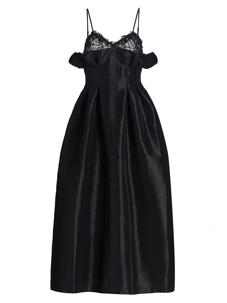 Kika Vargas Women's Theresa Taffeta Lace Cocktail Dress