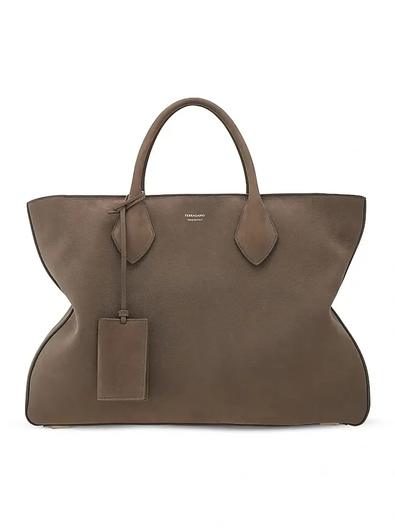 Ferragamo Men's Starvit Grained Leather Tote Bag