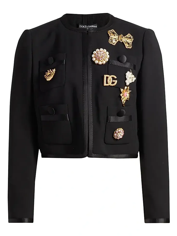 Women's Embellished Virgin Wool-Blend Jacket