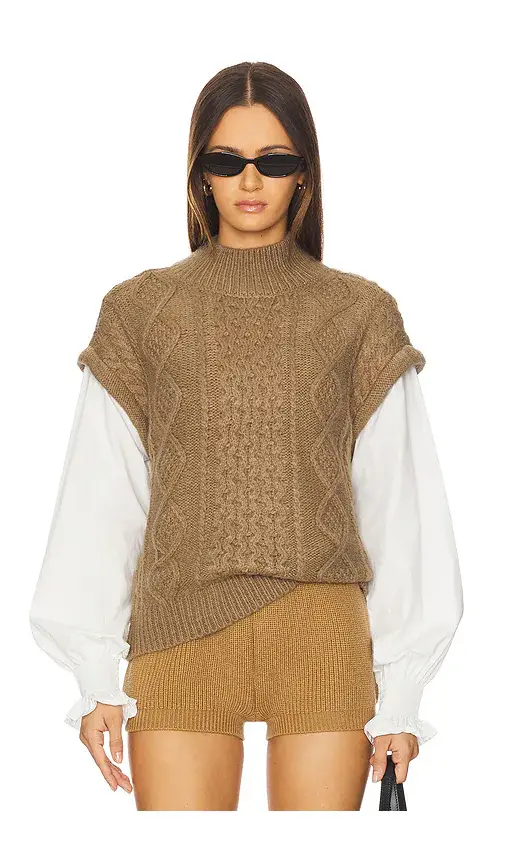 ASTR the Label Angeline Mixed Media Sweater | Image 1 ASTR the Label Angeline Mixed Media Sweater | Image 1