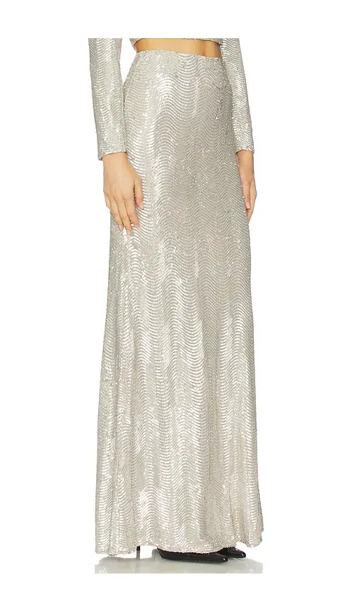 L'Agence Sequin Zeta Long Skirt | Thumbnail 2 L'Agence Sequin Zeta Long Skirt | Thumbnail 2