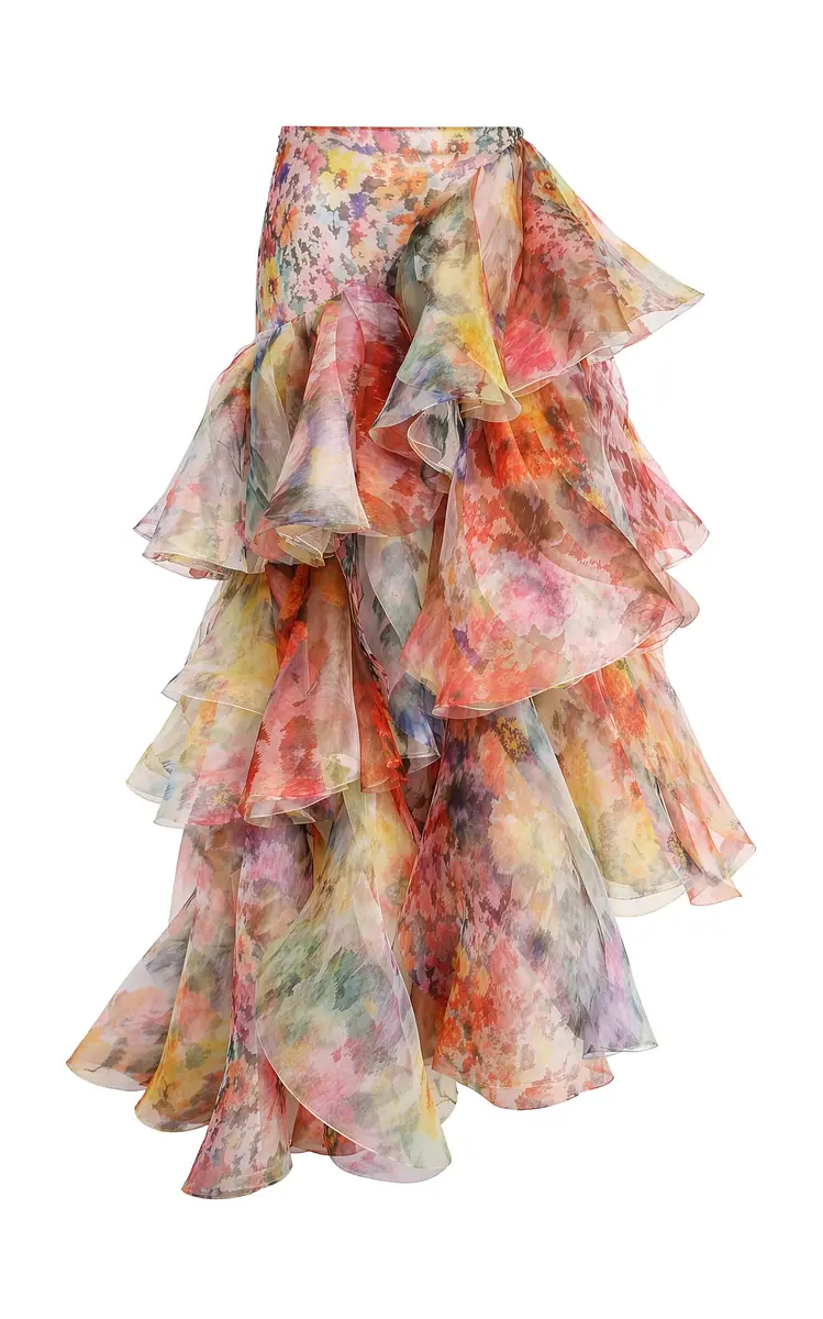 Zimmermann Luna Ruffled Floral Midi Skirt | Thumbnail 6 Zimmermann Luna Ruffled Floral Midi Skirt | Thumbnail 6