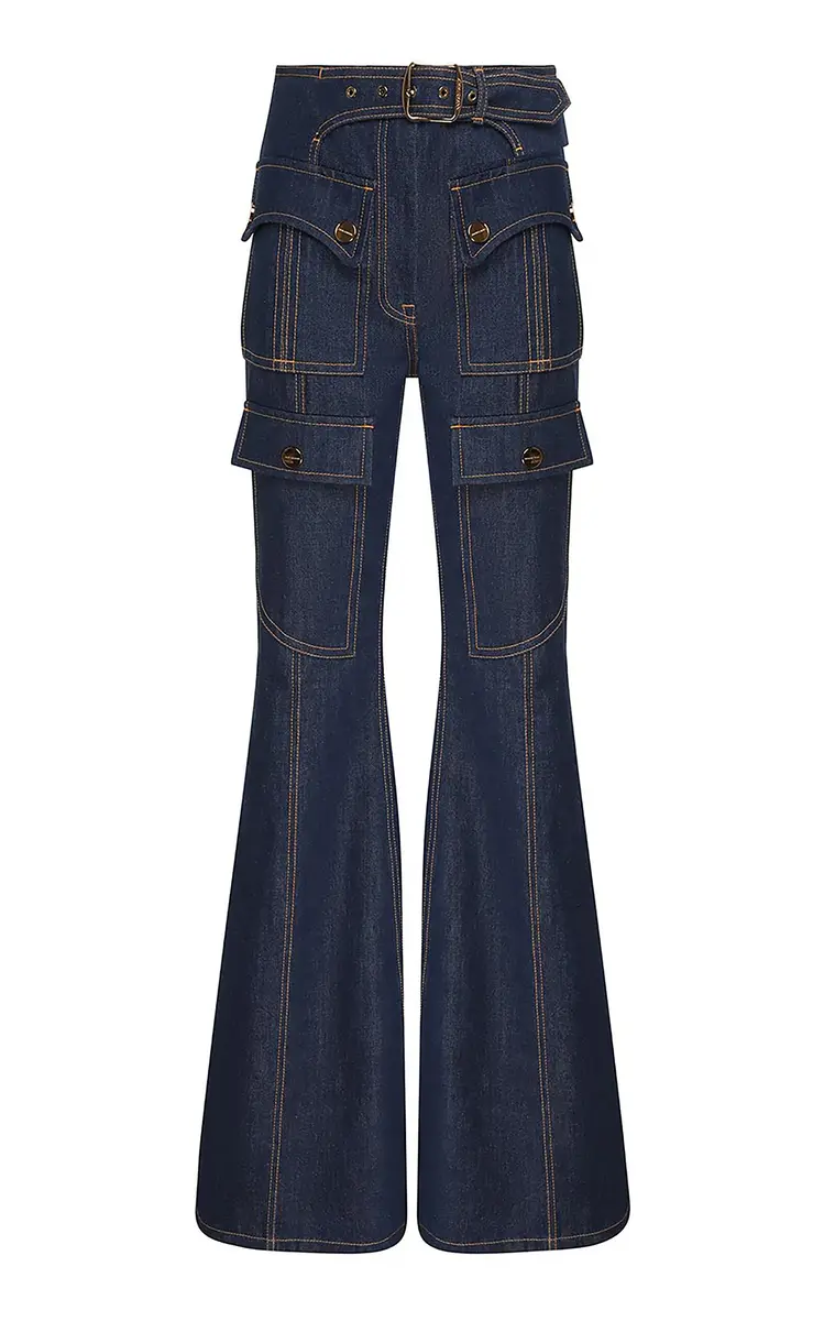 Zimmermann Luna Utility Denim Flared Jeans | Thumbnail 3