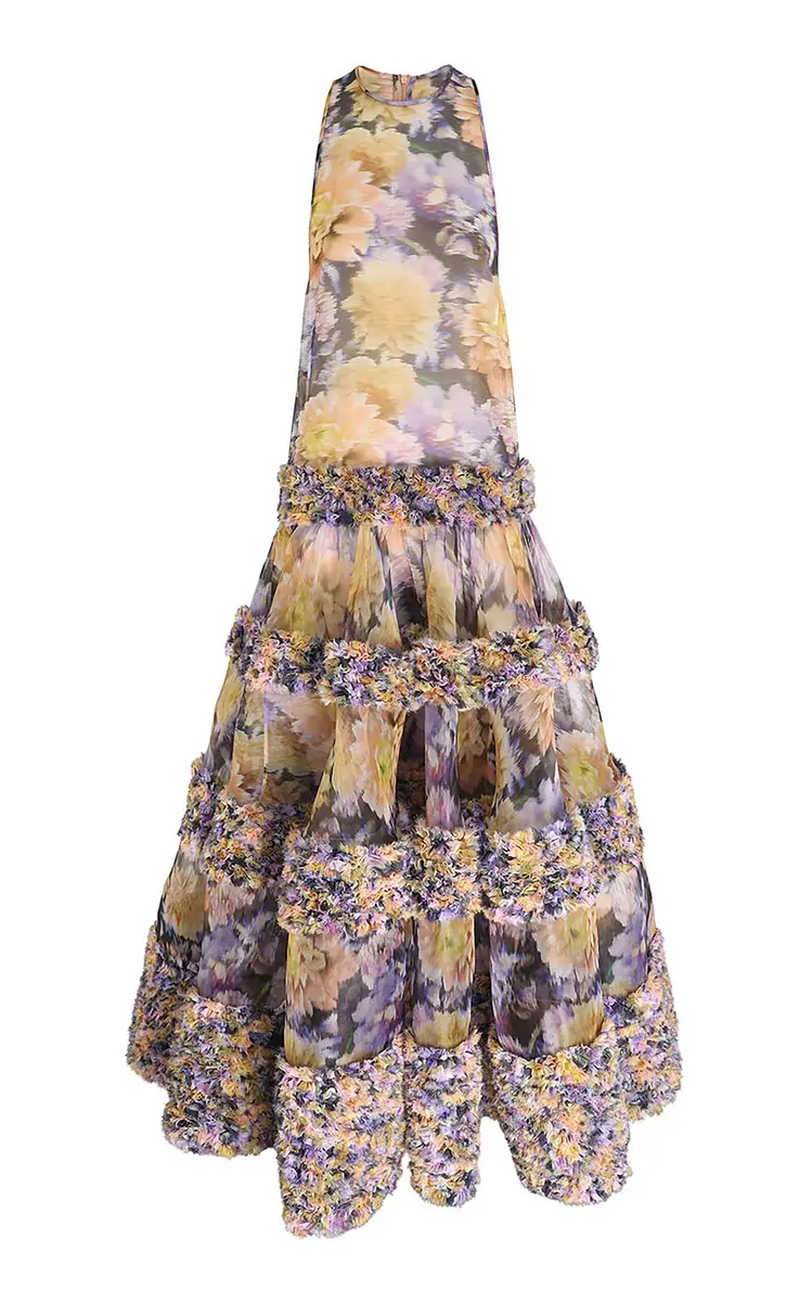 Zimmermann Luna Ruffled Silk Maxi Dress | Thumbnail 4