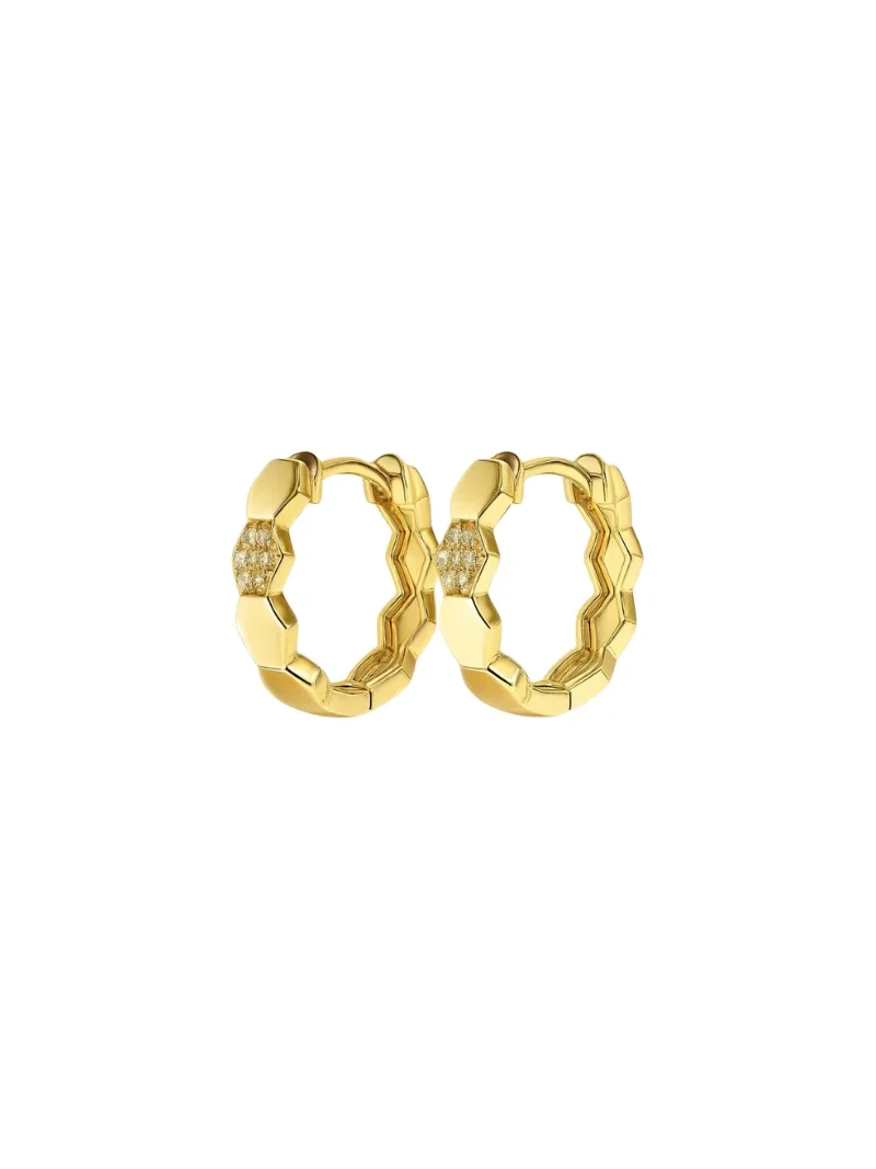 0.28ctc 14K Gold Hoop Earrings
