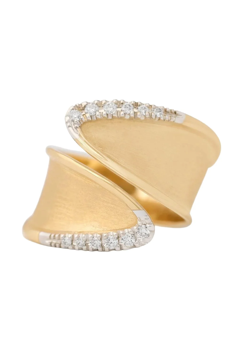 Diamond Lunaria Twist Ring