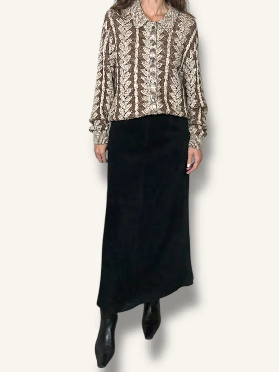 Jen Wonders Studio Suede Midi Skirt | Thumbnail 2 Jen Wonders Studio Suede Midi Skirt | Thumbnail 2