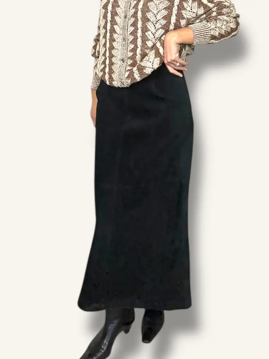 Jen Wonders Studio Suede Midi Skirt | Thumbnail 5 Jen Wonders Studio Suede Midi Skirt | Thumbnail 5