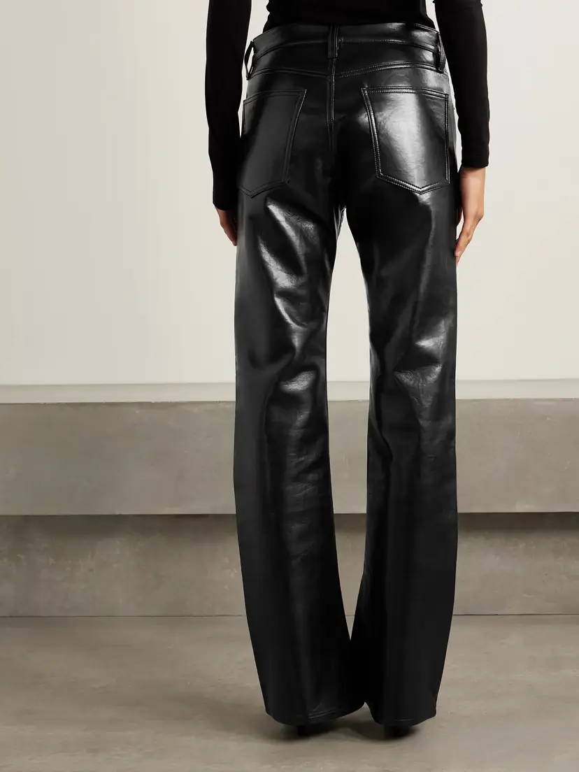 AGOLDE Kick Boot Recycled Leather-blend Flared Pants | Thumbnail 4