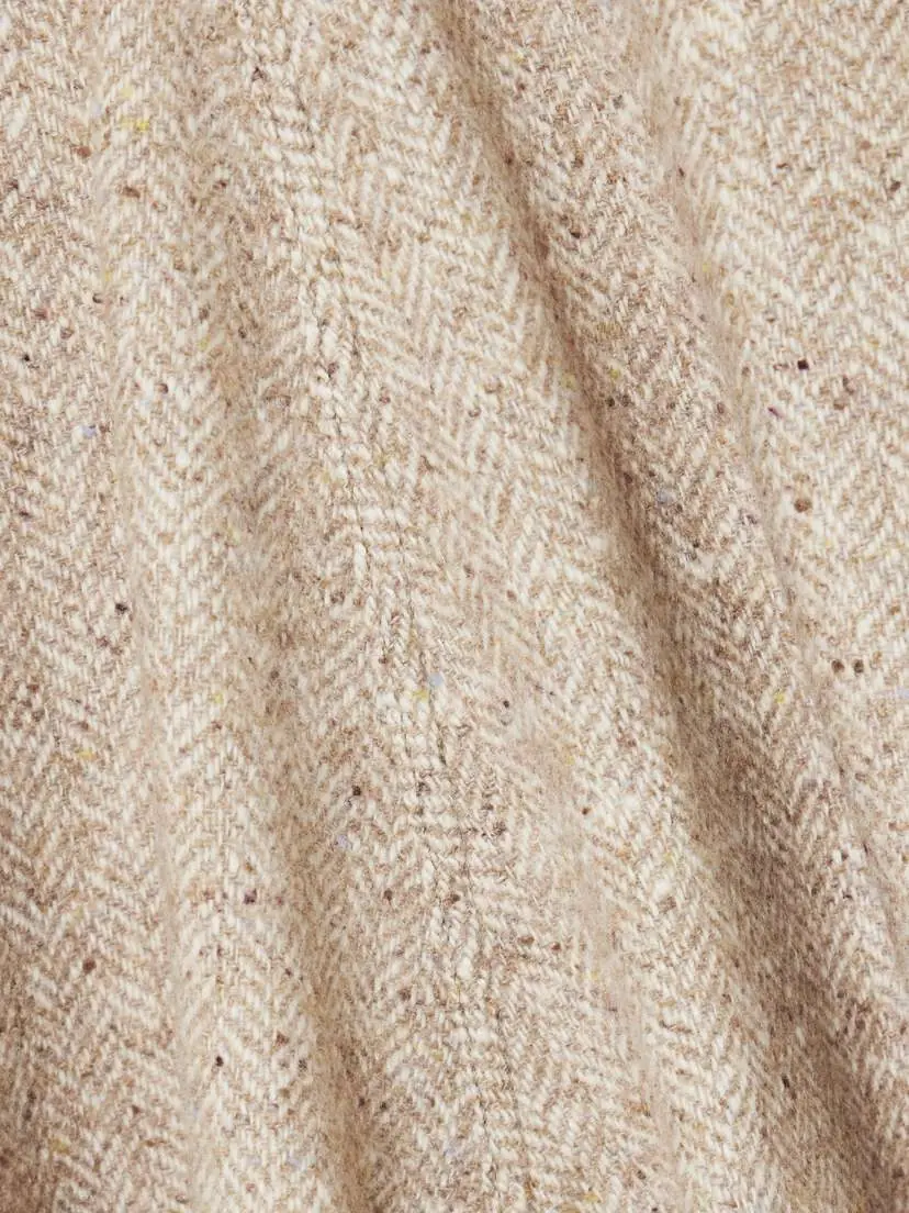 Brunello Cucinelli Herring Bone Wool-blend Midi Skirt | Thumbnail 5