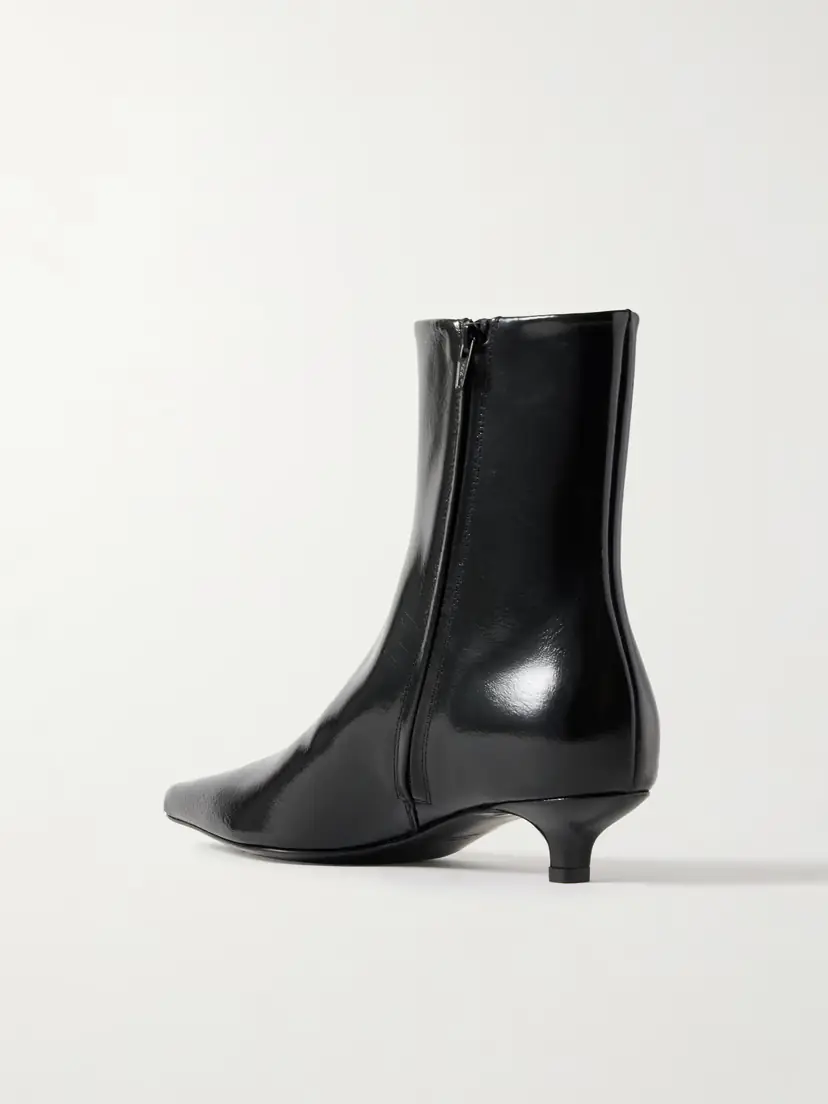 TOTEME Glossed-leather Ankle Boots | Thumbnail 3 TOTEME Glossed-leather Ankle Boots | Thumbnail 3