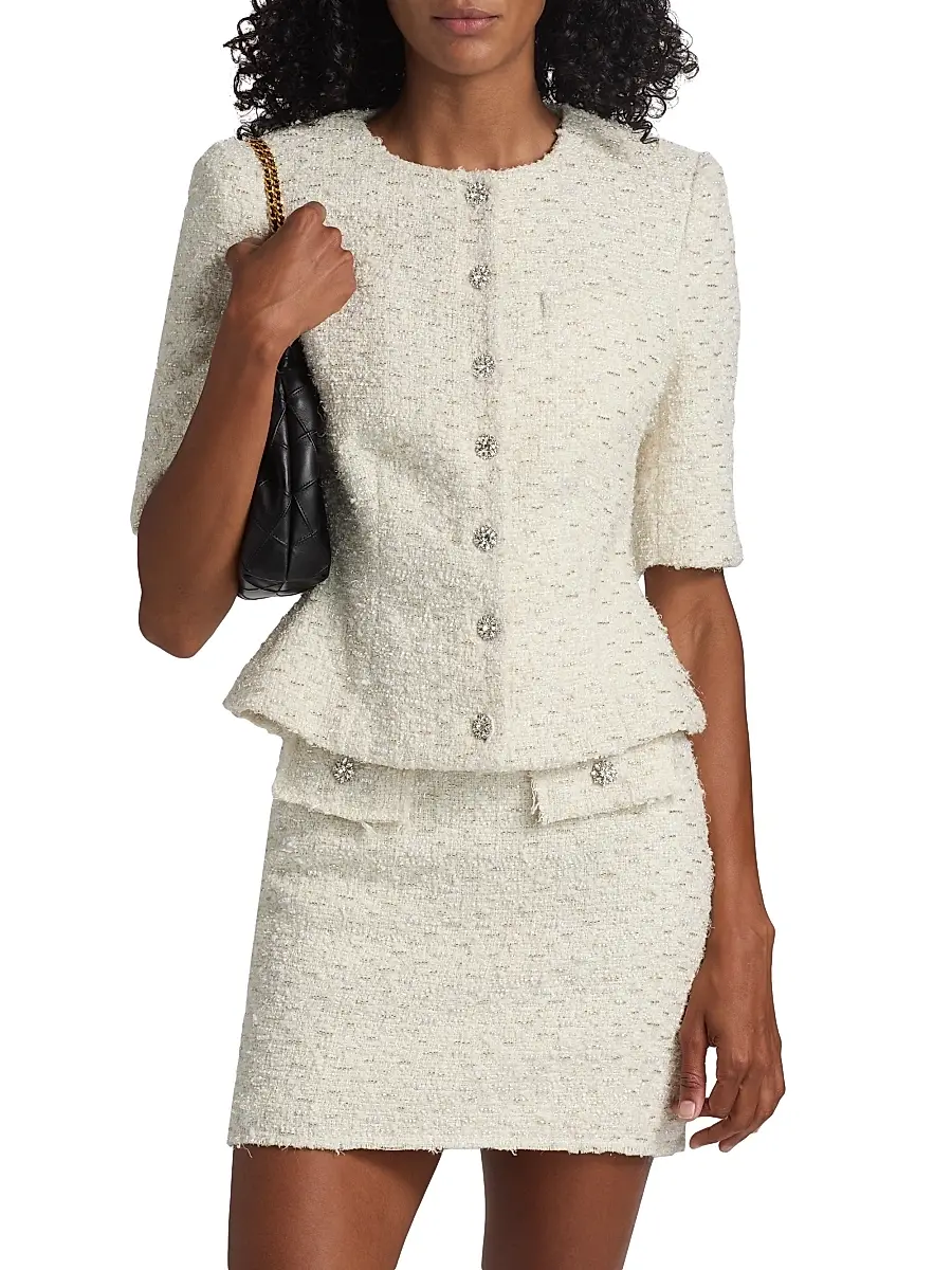 Generation Love Women's Tashi Short-Sleeve Tweed Jacket | Thumbnail 3