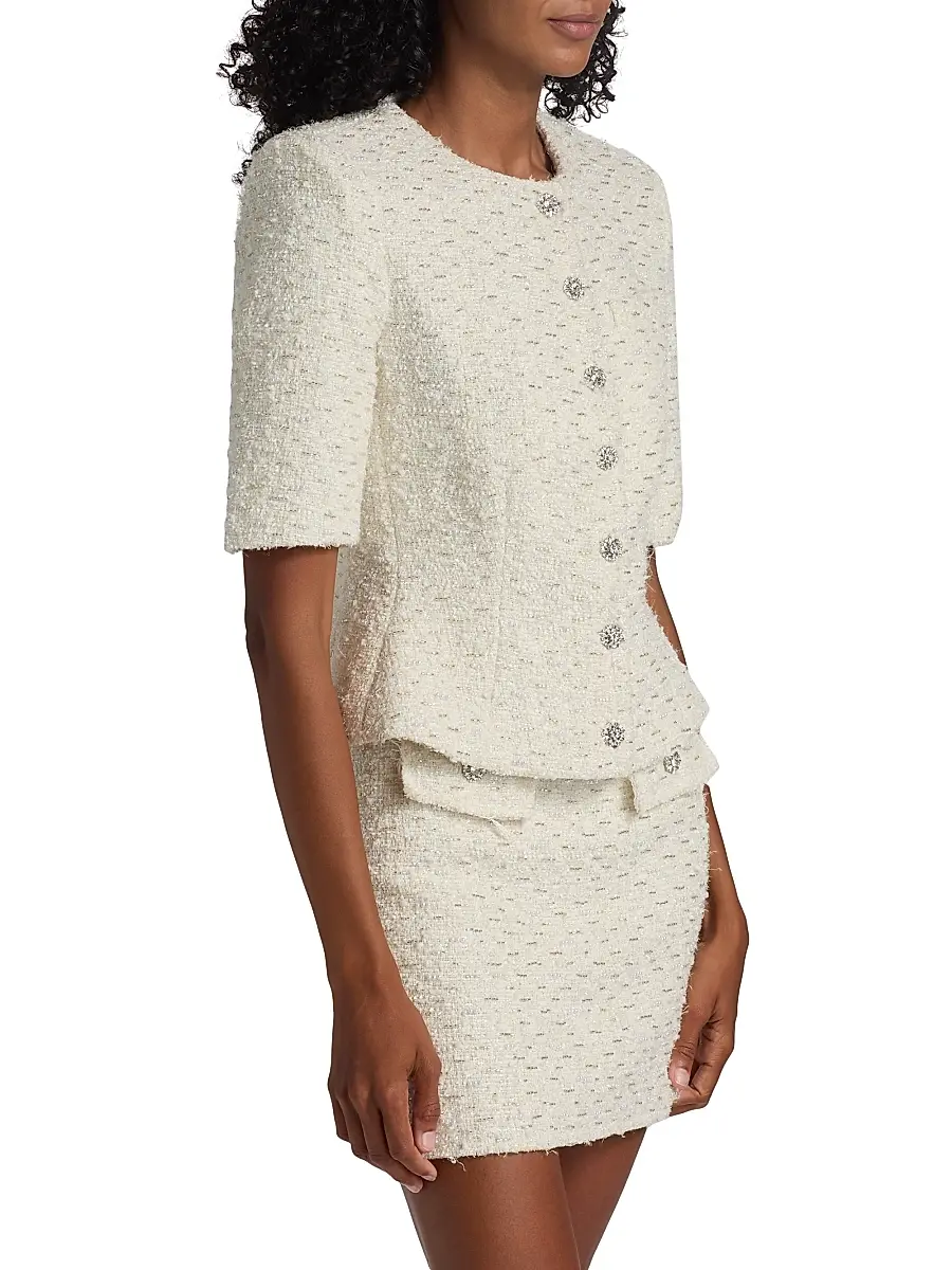 Generation Love Women's Tashi Short-Sleeve Tweed Jacket | Thumbnail 4