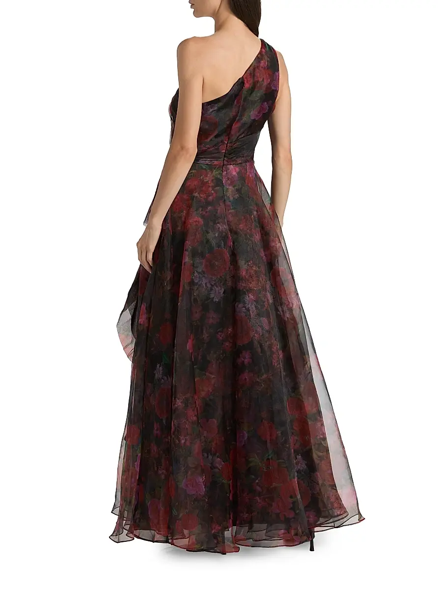 THEIA Women's Rue One-Shoulder Organza Gown | Thumbnail 5 THEIA Women's Rue One-Shoulder Organza Gown | Thumbnail 5