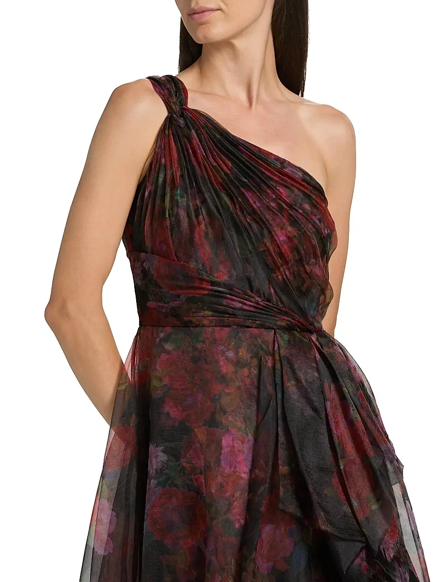 THEIA Women's Rue One-Shoulder Organza Gown | Thumbnail 6 THEIA Women's Rue One-Shoulder Organza Gown | Thumbnail 6
