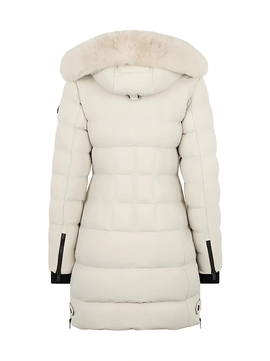 Moose Knuckles Women's Nyluxe Watershed 3 Shearling-Trim Hooded Down Parka | Thumbnail 3 Moose Knuckles Women's Nyluxe Watershed 3 Shearling-Trim Hooded Down Parka | Thumbnail 3