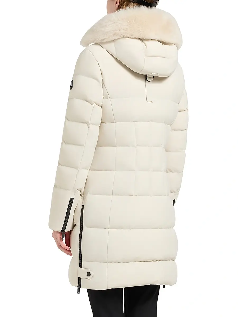 Moose Knuckles Women's Nyluxe Watershed 3 Shearling-Trim Hooded Down Parka | Thumbnail 5 Moose Knuckles Women's Nyluxe Watershed 3 Shearling-Trim Hooded Down Parka | Thumbnail 5