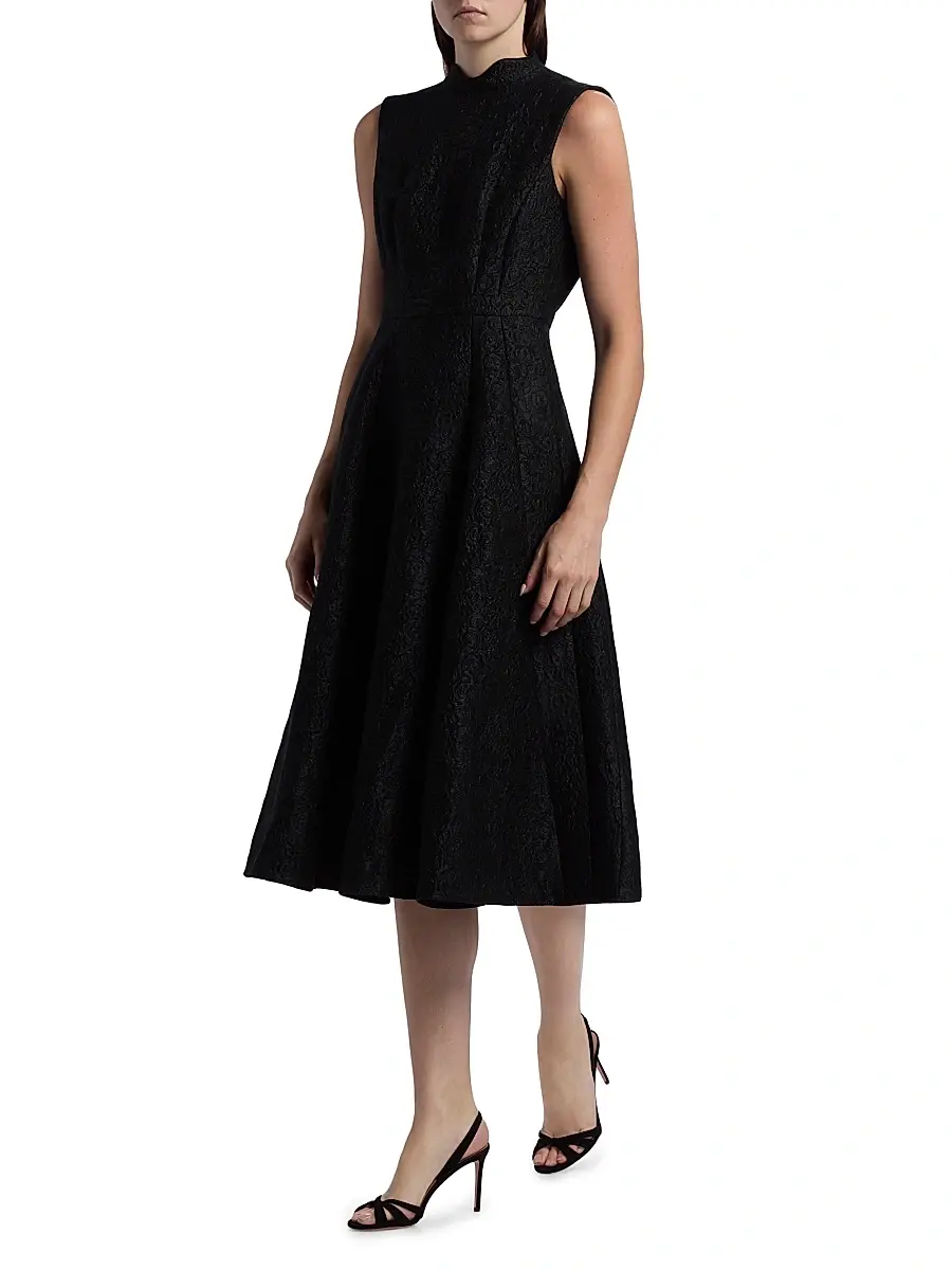 Saloni Women's Floral Brocade Sleeveless Midi-Dress | Thumbnail 4 Saloni Women's Floral Brocade Sleeveless Midi-Dress | Thumbnail 4