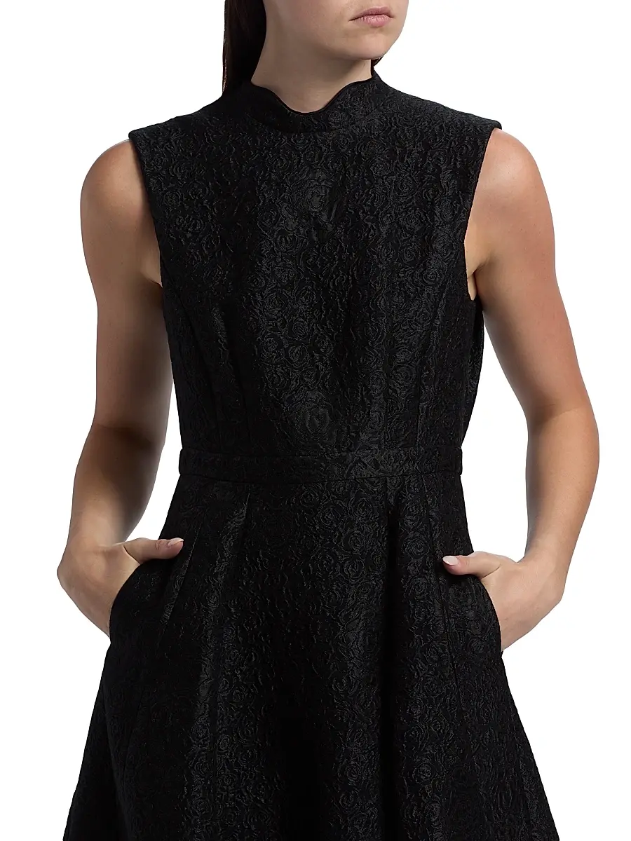 Saloni Women's Floral Brocade Sleeveless Midi-Dress | Thumbnail 6 Saloni Women's Floral Brocade Sleeveless Midi-Dress | Thumbnail 6