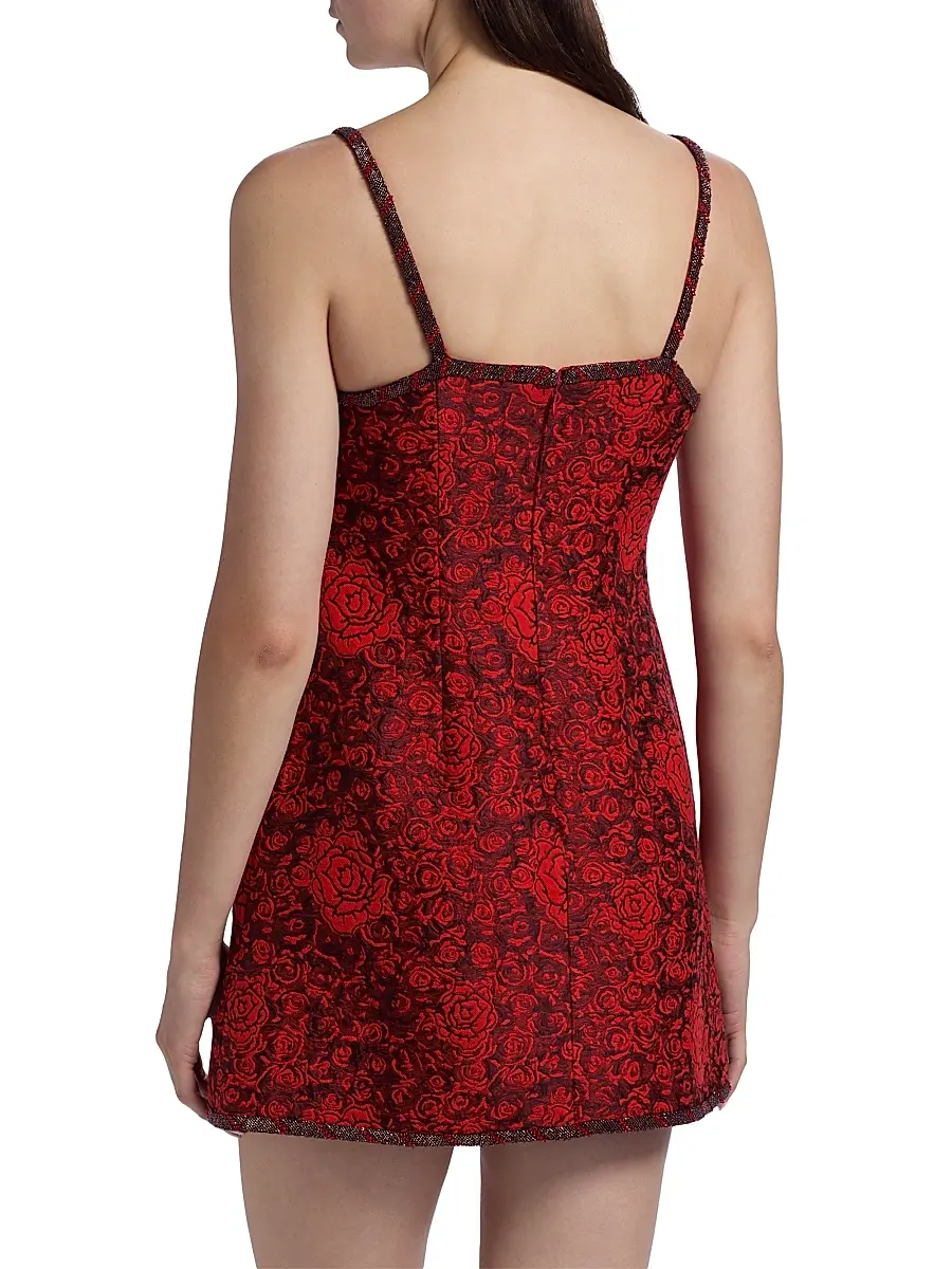 Saloni Women's Boa-B Floral Sleeveless Brocade Minidress | Thumbnail 5